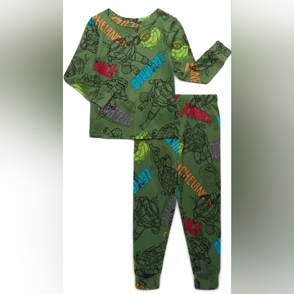 Teenage Mutant Ninja Turtles Boys Pajama Set Size 4. BNWT! Long Sleeved & Pants! - Picture 1 of 3